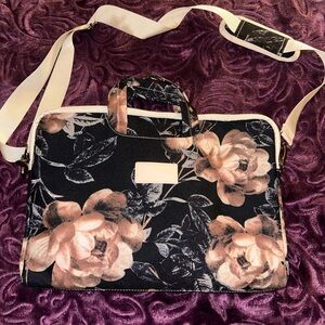 Floral Laptop Bag with Strap